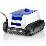 Gre ER230 Robot limpiafondos eléctrico para piscinas enterradas de hasta 9 x 4 m, limpia fondo, paredes y línea de agua en 2h, Blanco, Azul y Negro