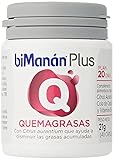 biManán - Plus Q Quemagrasas, Complemento Alimenticio con Citrus Aurantium, Cola de Caballo y Vitamina B6 - Ayuda al Control de Peso y al Metabolismo de las Grasas - 40 Cápsulas