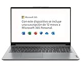 Lenovo IdeaPad 1 Gen 7 - Ordenador Portátil 15.6' HD (Intel Celeron N4020, 4GB RAM, 128GB SSD, Intel UHD Graphics 600, Incluye Microsoft 365, Windows 11 Home en Modo S) Gris – Teclado QWERTY Español