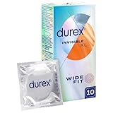 Durex Preservativos Invisibles Super Finos para Maximizar la Sensibilidad, el más fino de Durex (Extra Large 10)