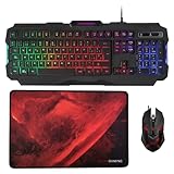 Mars Gaming MCP118, Pack Gaming RGB de Teclado, Ratón y Alfombrilla, Idioma Español