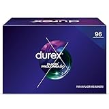 Durex Preservativos Placer Prolongado, con lubricante reforzado para durar más, pack 96 condones