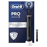 Oral-B Pro 3 3000 Cepillo de Dientes Eléctrico con Mango Recargable y 2 Cabezales, Diseñado por Braun, Regalos Originales para Mujer y Hombre - Negro