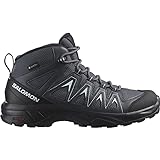 Salomon X Braze Mid Gore-Tex Zapatillas Impermeables de Senderismo para Mujer, Básicos para el senderismo, Diseño deportivo, Uso versátil, Ebony, 39 1/3