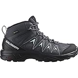 Salomon X Braze Mid Gore-Tex Zapatillas Impermeables de Senderismo para Mujer, Básicos para el senderismo, Diseño deportivo, Uso versátil, Ebony, 39 1/3