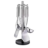 WMF Profi Plus - Juego de 7 Utensilios de Cocina con Soporte, Acero Inoxidable Cromargan Pulido, 42.5 cm