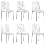 Set 6 sillas flora blanca