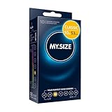 MY.SIZE Classic Condones talla 3 I Ancho 53 mm I Paquete estándar 10 unidades I Preservativos premium extra delgados I Condones ultra sensibles y delicados I Grosor 0,07 mm I Condones veganos