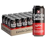 Estrella Galicia Especial - Cerveza Lager Especial, Pack de 24 Latas x 50 cl, Sabor Ligero y Amargo, Aroma a Lúpulo, 5,5% Volumen de Alcohol