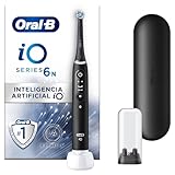 Oral-B iO 6 Oral-B iO 6N Cepillo de Dientes Eléctrico Negro, con 2 Cabezales y 1 Estuche de Viaje, Diseñado por Braun, Diseñado Por Braun