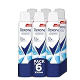 Rexona Desodorante Aerosol Advance Protection Cotton Dry 72 h para mujer 200 ml - Pack de 6