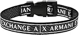 Armani Exchange Pulsera Para Hombre, Longitud Interior: 160-230mm / Hebilla: 24X20X7mm Pulsera De Tejido Negro, AXG0082040