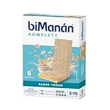 BIMANÁN KOMPLETT - BARRITAS PARA UN PLACER EQUILIBRADO ENTRE HORAS - Sabor Yogur - Ricas en Proteínas y Fuente de Fibra, con 12 Vitaminas y 10 Minerales - sin Gluten - Caja de 8 Unidades