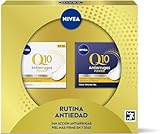 NIVEA Pack Rutina Antiedad Q10 Antiarrugas Power 4 semanas, set de cremas reafirmantes, caja de regalo con crema de día con FP15 (1 x 50 ml) y crema de noche (1 x 50 ml)