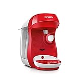 Bosch - Cafetera multibebida TASSIMO HAPPY, más de 40 especialidades, OneTouch, servicio individual, tamaño compacto, INTELLIBREW, negro y blanco, TAS1006