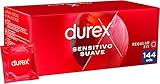 Durex Preservativos Sensitivo Suave para Mayor Sensibilidad, 144 Condones