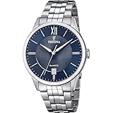 Festina Reloj Hombre F20425/2 Acero Clasico Caja de Acero Inoxidable 316l Plateado Correa de Acero Inoxidable 316l Plateado