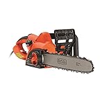 BLACK+DECKER CS2040-QS - Motosierra eléctrica 2000W, Espada 40 cm, Velocidad 12.5 m, Freno de cadena de 0,15s, Engrase automático, Engranajes metálicos