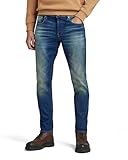 G-STAR RAW 3301 Slim Jeans, Azul (Worker Blue Faded), 31W / 34L para Hombre