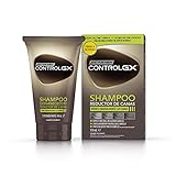 Just For Men Control GX Champú Y Tinte de Pelo para Hombre, Reduce El Cabello Gris en Cada Lavado, Con Aceite De Coco Y Aloe Vera, Para Todos Los Tonos, 118 ml