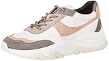 Geox D Kristene A, Sneakers para Mujer, Multicolor (Off White/Dk Rose), 36 EU