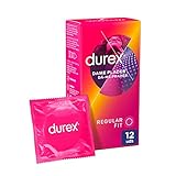 Durex Preservativos Dame Placer, Con Puntos y Estrías para una Estimulación Extra, 12 condones