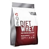 PhD Nutrition Diet Whey Protein 1kg Chocolate Belga, Proteína de Suero con 17g de Proteína por Porción y 5,5g de BCAAs, Bajo en Azúcar y Calorías, Low-Carb