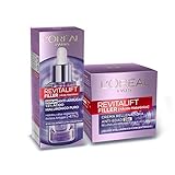 L'Oréal Paris, Set de Sérum Antiarrugas + Crema de Día, con Ácido Hialurónico Puro Revitalift Filler, Suero y Crema Facial Antiarrugas, Pieles Maduras, 30 ml + 50 ml