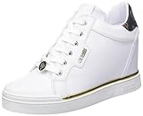 GUESS Más rápido, Zapatillas Mujer, White, 38 EU