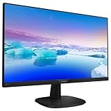 Philips Monitors - Monitor 243V7QDSB/00- 24', FHD, 75Hz, IPS, Flicker Free, (1920x1080, 250cd/m² VESA, DSUB, HDMI), Color Negro