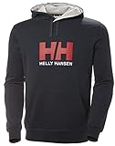 Helly Hansen Logo Hoodie HH Sudadera con Capucha, Hombre, Azul Marino, L