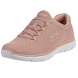 Skechers Summits, Zapatillas de Deporte Mujer, Rosa Rose Mesh White Trim, 40 EU