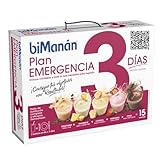 biManán - Plan de Emergencia 3 Días, Sustitutivos para el Control y la Pérdida de Peso, Incluye 15 Batidos, con Vitaminas y Minerales