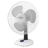 Orbegozo TF 0133 - Ventilador de sobremesa, oscilante, 3 velocidades, diámetro hélice 30 cm, asa, 40 W, piloto luminoso LED, blanco