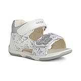 Geox B Sandal Tapuz Girl, Primeros Pasos Bebé-Niñas, Multicolor White Silver, 23 EU