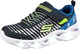 Skechers TWISTY BRIGHTS NOVLO, Zapatillas para Niños, Navy & Blue Textile/ Lime & Silver Trim, 31 EU