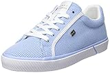 Tommy Hilfiger Mujer Sneaker vulcanizada Essential Mesh Zapatillas, Azul (Breezy Blue), 39 EU