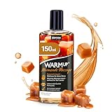 JOYDIVISION WARMup aceite de masaje caramelo 150 ml I Líquido de masaje corporal efecto de calor I Aceite de masaje con olor y sabor a vainilla I Aceite de masaje para parejas I Massage Oil