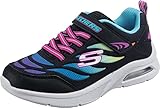 Skechers MICROSPEC MAX AIRY COLOR, Zapatillas para Niñas, Black Mesh/Multi Trim, 33 EU