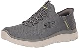 Skechers Summits High Range, Zapatillas Hombre, Charcoal Mesh Trim, 42 EU