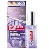 L'Oreal Paris Dermo Expertise Revitalift Filler Sérum de Ojos con Ácido Hialurónico y Cafeína, Rellena Arrugas y Corrige ojeras, Triple Roll-on, 20 ml (Paquete de 1)