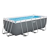 BESTWAY Piscina Desmontable Tubular Power Steel 412x201x122 cm Gris