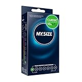 MY.SIZE Classic Condones talla 1 I Ancho 47 mm I Paquete estándar 10 unidades I Preservativos premium extra delgados I Condones ultra sensibles y delicados I Grosor 0,07 mm I Condones veganos