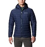 Columbia Powder Lite Hooded Jacket, Chaqueta Acolchada Con Capucha para Hombre, Collegiate Navy, Talla S