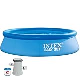 Intex 56007 - Piscina Hinchable, Ø305x76 cm, 3.853 litros, Piscina Redonda, con depuradora Cartucho, 1.250 litros/Hora, Filtro Cartucho Tipo H, para 3 Personas