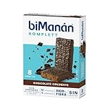 BIMANÁN KOMPLETT - BARRITAS DE CHOCOLATE CRUJIENTE - Ricas en Proteínas y Fibra, con 12 Vitaminas y 4 Minerales - sin Aceite de Palma, sin Gluten - 8 Unidades (280g)