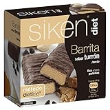 Siken Diet - Barrita Sabor Turrón para ayudarte a Cuidar tu Peso, Rica en Proteínas y Fibra, Snack Ideal para Picar entre Horas- Estuche con 5 Unidades, 180 g