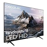 Cecotec Televisor LED 32' Smart TV LED a3 Series ALH30032s. Resolución LED HD, Android 11, Diseño sin Marco, MEMC, Dolby Atmos, HDR10, 2 Altavoces de 10W, Modelo 2023