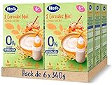 Hero Baby Papillas de 8 Cereales con Miel -Para Bebés a Partir de los 6 Meses - Pack de 6 x 340 g