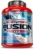 AMIX - Proteína Whey - Pure Fusion - 2,3 Kg - Concentrado de Suero Ultra Filtrado - Isolada con Splenda - Contiene L-glutamina - Proteínas para Aumentar Masa Muscular - Sabor Doble Chocolate Blanco